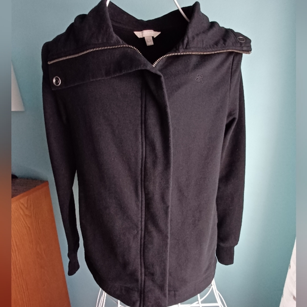 EUC Banana Republic Full Zip Black Sweatshirt - Women's Size Small